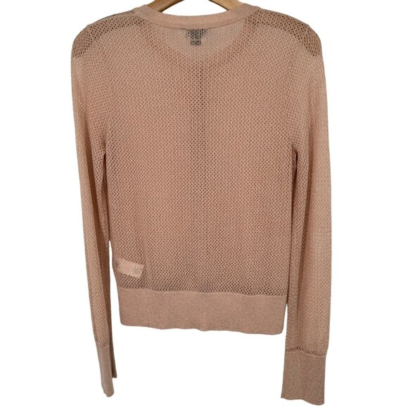 Kate Spade New York Womens Cardigan Sweater size Small pink sparkle cropped - Picture 8 of 10